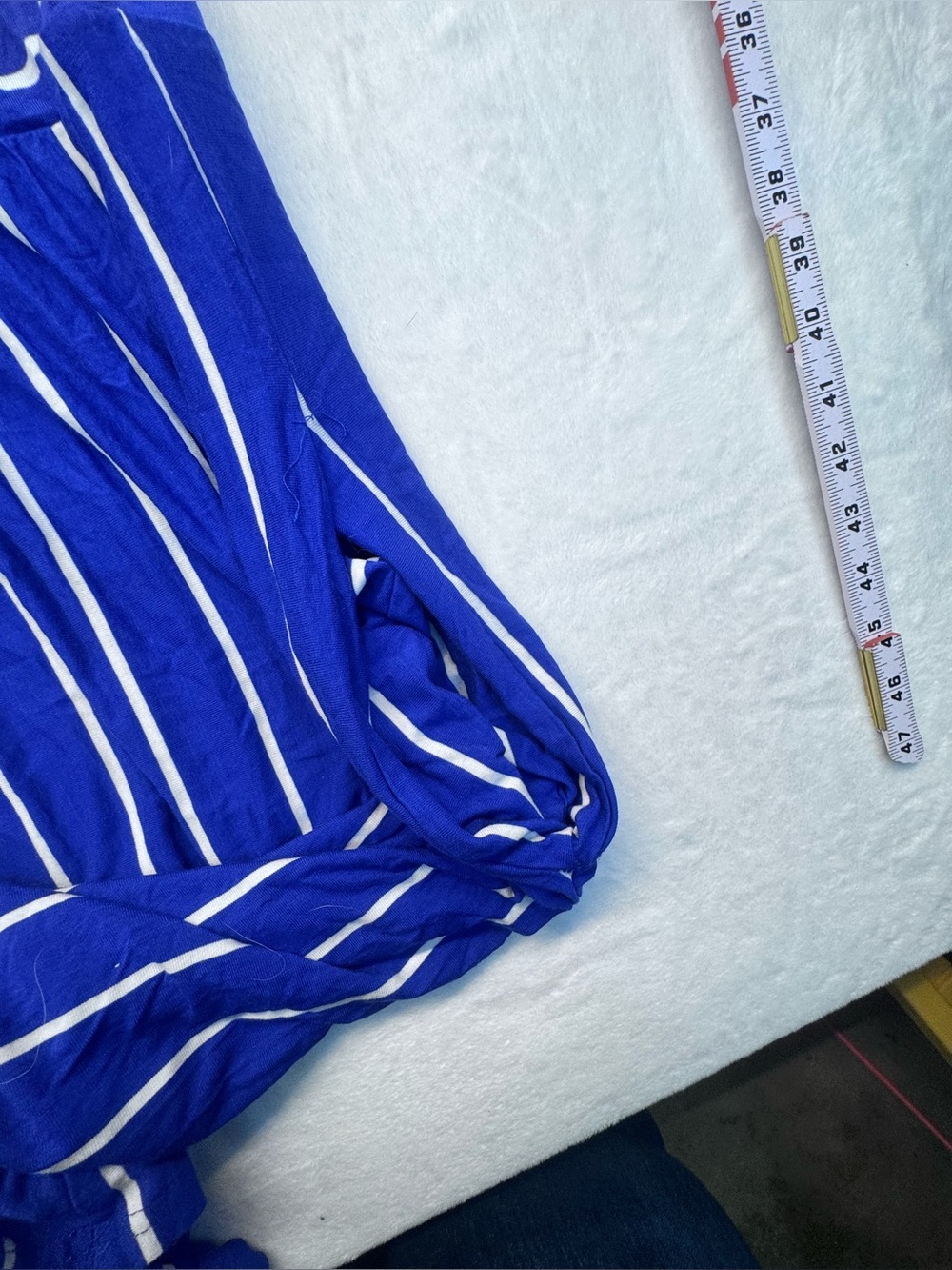 Hount Blue & White Striped Sleeveless Maxi Dress Size 2XL Casual Stretch - Picture 5 of 8